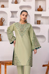 Light Green Embroidered Poplin Suit