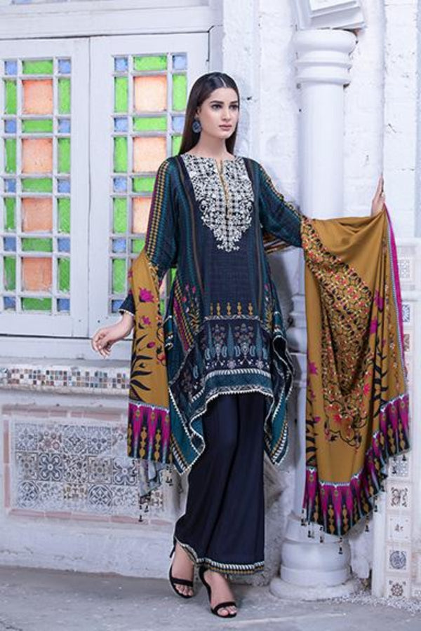 3 Piece - Embroidered Cottel Suit