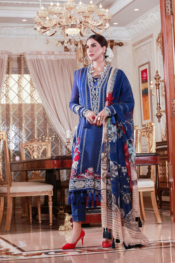 3 Piece - Embroidered Khaadi Net Suit