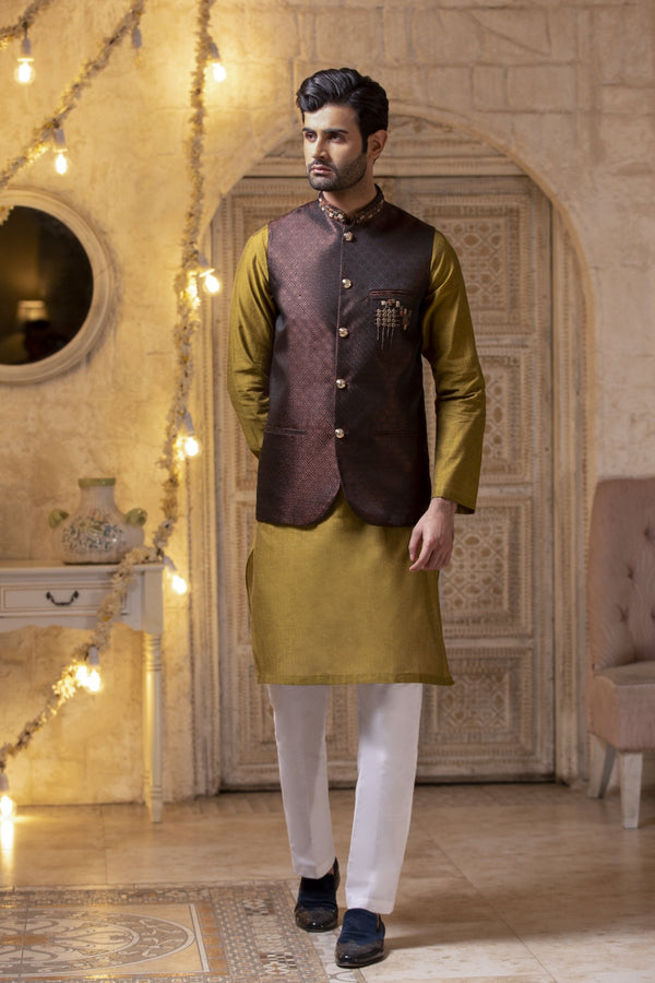 Brown Waistcoat- Ethnic Wear