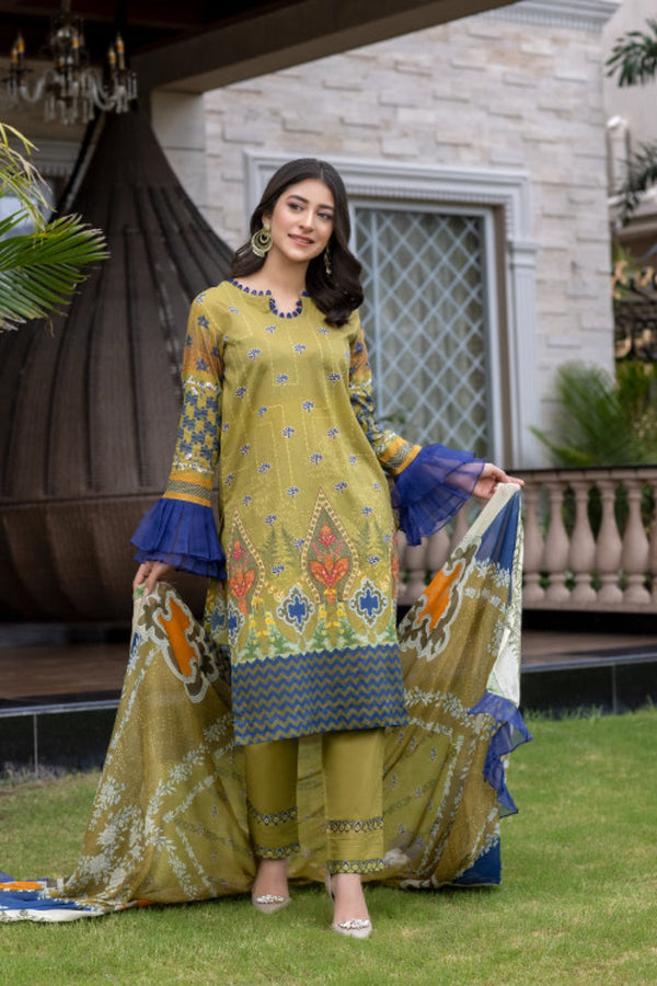 3 Piece - Printed Lawn Suit