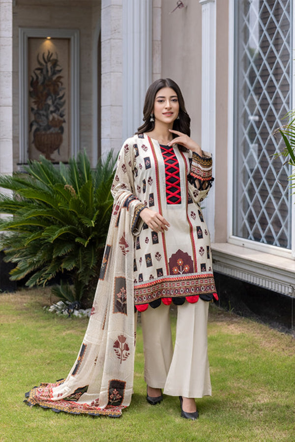 3 Piece Stitched - Lawn Suit